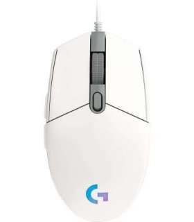 MOUSE USB OPTICAL G102 LIGHTSY/WHITE 910-005824 LOGITECH