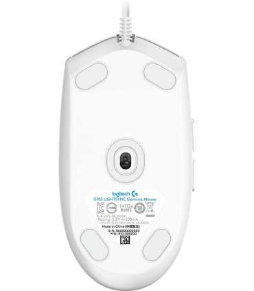MOUSE USB OPTICAL G102 LIGHTSY/WHITE 910-005824 LOGITECH