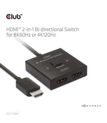VIDEO SWITCH HDMI 2PORT/CSV-1384 CLUB3D