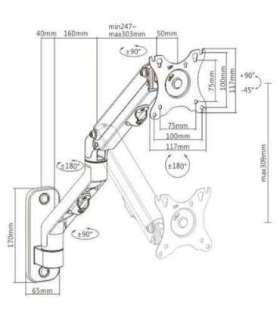 DISPLAY ACC MOUNTING ARM 27"/MA-WA1-02 GEMBIRD