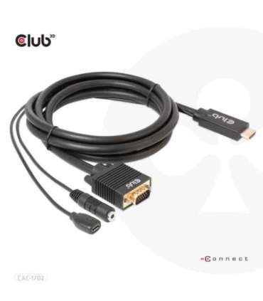 CABLE HDMI TO VGA 2M/M/M CAC-1712 CLUB3D