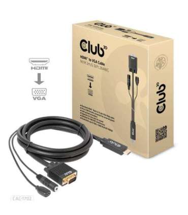 CABLE HDMI TO VGA 2M/M/M CAC-1712 CLUB3D