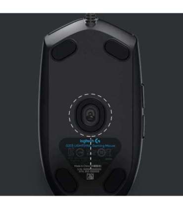 MOUSE USB OPTICAL G203/BLACK 910-005796 LOGITECH