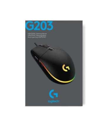 MOUSE USB OPTICAL G203/BLACK 910-005796 LOGITECH