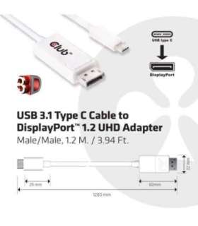 CABLE USB-C TO DP 1.2M/M/M CAC-1517 CLUB3D