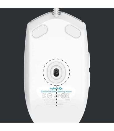 MOUSE USB OPTICAL G203/WHITE 910-005797 LOGITECH