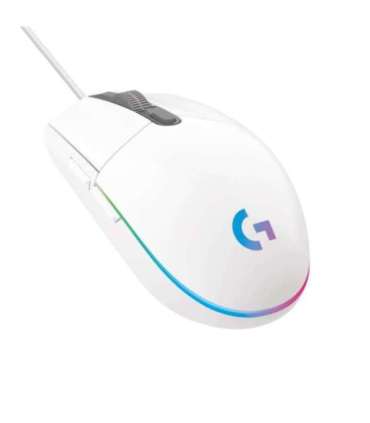 MOUSE USB OPTICAL G203/WHITE 910-005797 LOGITECH