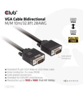 CABLE VGA TO VGA 10M/M/M CAC-1710 CLUB3D