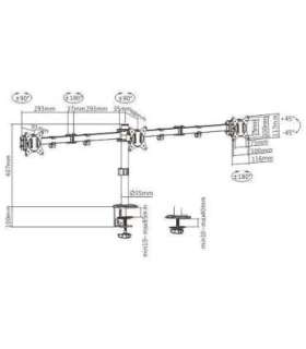 DISPLAY ACC MOUNTING ARM/17-27" MA-D3-01 GEMBIRD