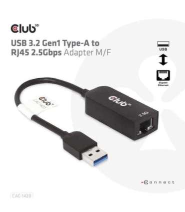 I/O ADAPTER USB3.2 TO RJ45/M/F CAC-1420 CLUB3D