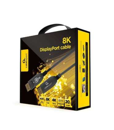 CABLE DISPLAY PORT 20M AOC/PREM CC-DP8K-AOC-20M GEMBIRD