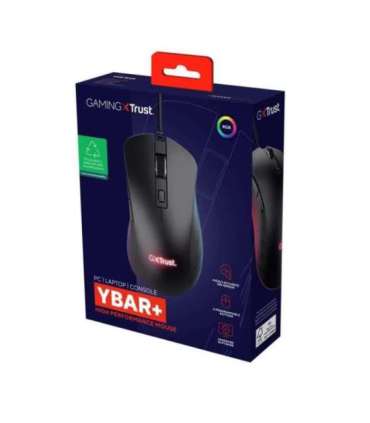 MOUSE USB OPTICAL GAMING/GXT924 YBAR+ BLACK 24890 TRUST