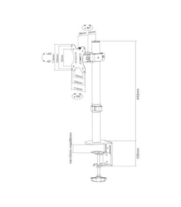 MONITOR ACC DESK MOUNT 10-32"/FPMA-D510BLACK NEOMOUNTS