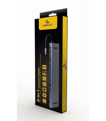 I/O ADAPTER USB-C TO HDMI/USB3/9IN1 A-CM-COMBO9-01 GEMBIRD