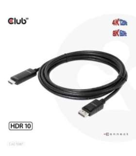 CABLE DP TO HDMI 3M/M/M CAC-1087 CLUB3D