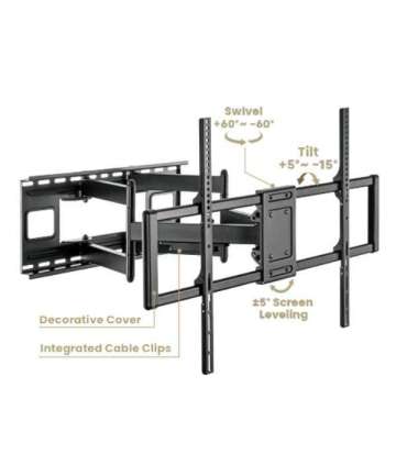 TV SET ACC WALL MOUNT 60-120"/WM-120ST-01 GEMBIRD