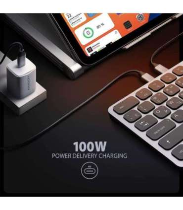 KEYBOARD + I/O HUB 9IN1/0.6M HMC-KB-CRL AXAGON