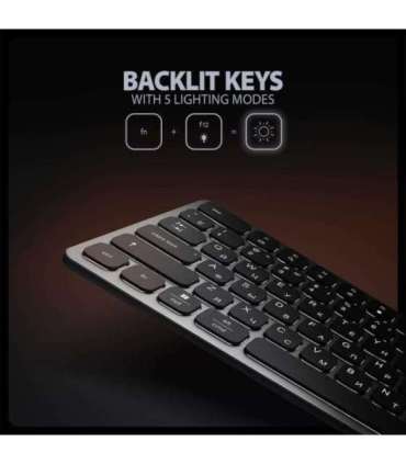 KEYBOARD + I/O HUB 9IN1/0.6M HMC-KB-CRL AXAGON