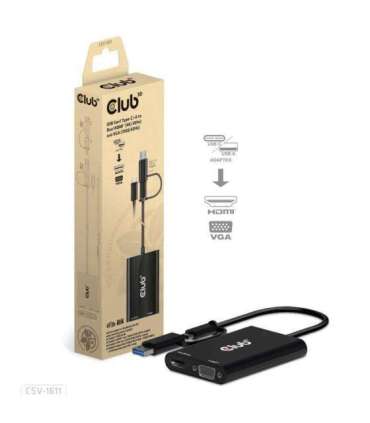 I/O ADAPTER USB-C TO HDMI/VGA/CSV-1611 CLUB3D