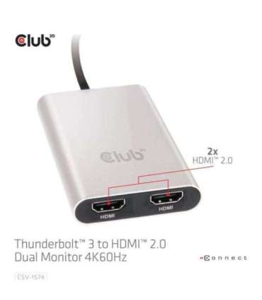 I/O ADAPTER THUNDERBOLT / HDMI/DUAL CSV-1574 CLUB3D