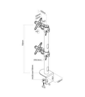 MONITOR ACC DESK MOUNT 17-49"/FPMA-D960DVBLACKPLUS NEOMOUNTS