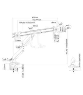 MONITOR ACC DESK MOUNT 10-32"/NM-D775DXBLACK NEOMOUNTS