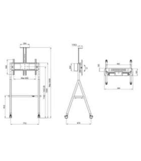 TV SET ACC FLOOR STAND/32-65" NS-M1500WHITE NEOMOUNTS