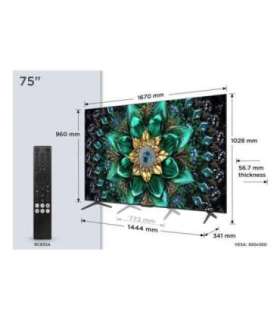 TV Set|TCL|75 "|4K Ultra HD|3840 x 2160 pixels|Flat|16:9|QD-Mini LED|75Q6C