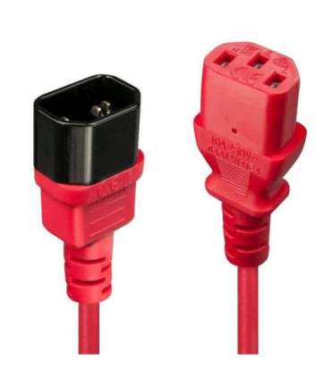 CABLE POWER IEC EXTENSION 0.5M/RED 30476 LINDY