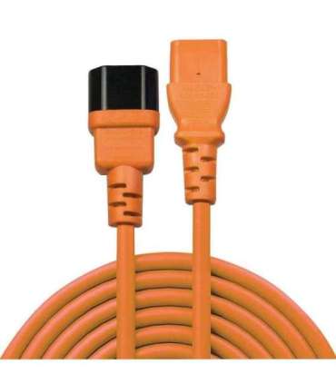 CABLE POWER IEC EXTENSION 1M/ORANGE 30474 LINDY