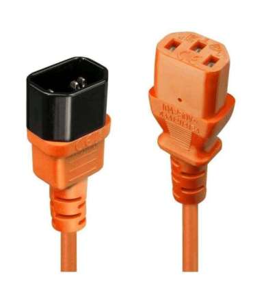 CABLE POWER IEC EXTENSION 1M/ORANGE 30474 LINDY
