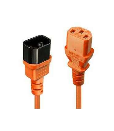 CABLE POWER IEC EXTENSION 2M/ORANGE 30475 LINDY