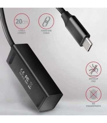 I/O HUB USB-C 4PORT MINI/0.2M HUE-M1C AXAGON