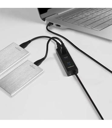 I/O HUB USB3.0 4PORT CHARGING/1.2M HUE-S2BL AXAGON