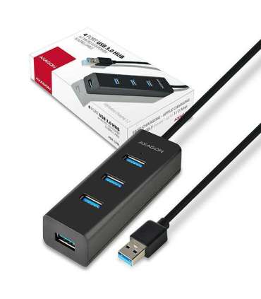I/O HUB USB3.0 4PORT CHARGING/1.2M HUE-S2BL AXAGON