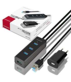 I/O HUB USB3.0 4PORT CHARGING/W/AC 1.2M HUE-S2BP AXAGON