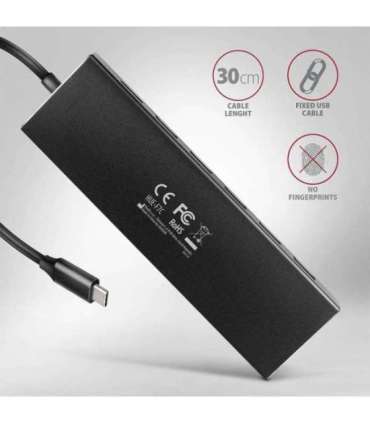 I/O HUB USB-C 7PORT FLAT/0.3M HUE-F7C AXAGON