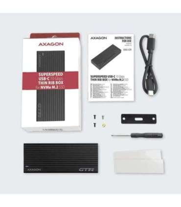 SSD ACC ENCLOSURE M.2 NVME/USB-C EEM2-GTR AXAGON