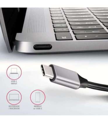 I/O HUB USB-C 5IN1/0.2M HMC-HCR3A AXAGON