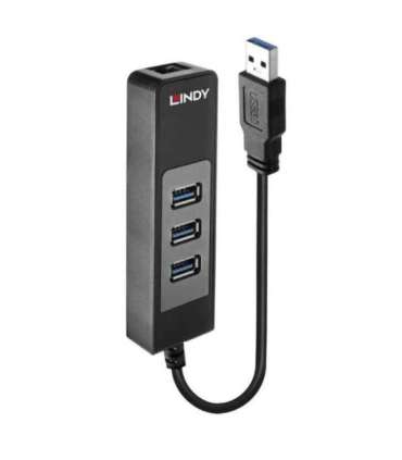 I/O HUB USB3 & LAN ADAPTER/43176 LINDY