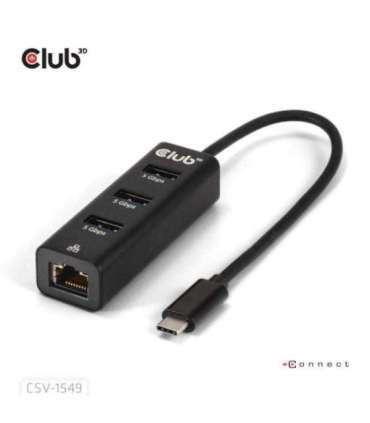 I/O HUB USB-C 3PORT/CSV-1549 CLUB3D