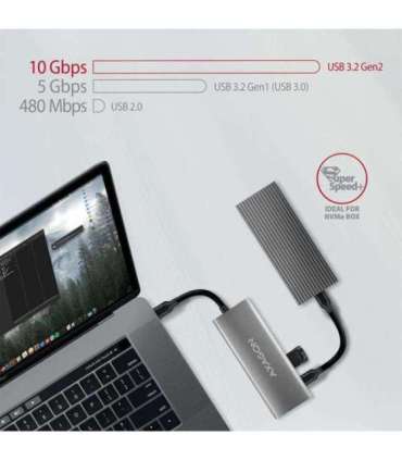 I/O HUB USB-C 5IN1/0.2M HMC-5G2 AXAGON