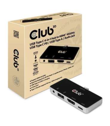 I/O HUB 4IN1 USB-C TO HDMI/100W CSV-1591 CLUB3D