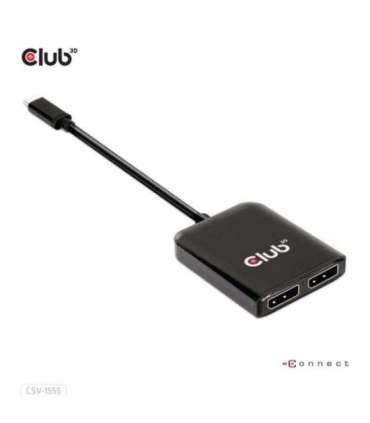 I/O HUB USB-C TO DP DUAL/CSV-1555 CLUB3D