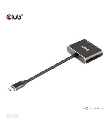 I/O HUB USB-C DP/HDMI/CSV-1552 CLUB3D