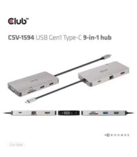 I/O HUB 9IN1 USB-C/CSV-1594 CLUB3D