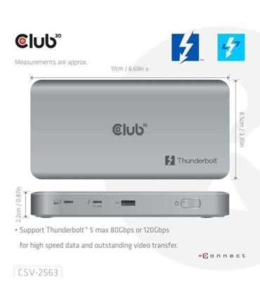I/O HUB THUNDERBOLT 5IN1/180W CSV-2563 CLUB3D