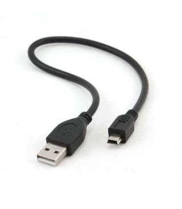 CABLE USB2 AM-MINI 30CM BLACK/CCP-USB2-AM5P-1 GEMBIRD
