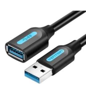 CABLE USB3.0 MALE TO FEMALE/0.5M BLACK CBHBD VENTION