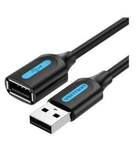 CABLE USB2.0 MALE TO FEMALE/2M BLACK CBIBH VENTION